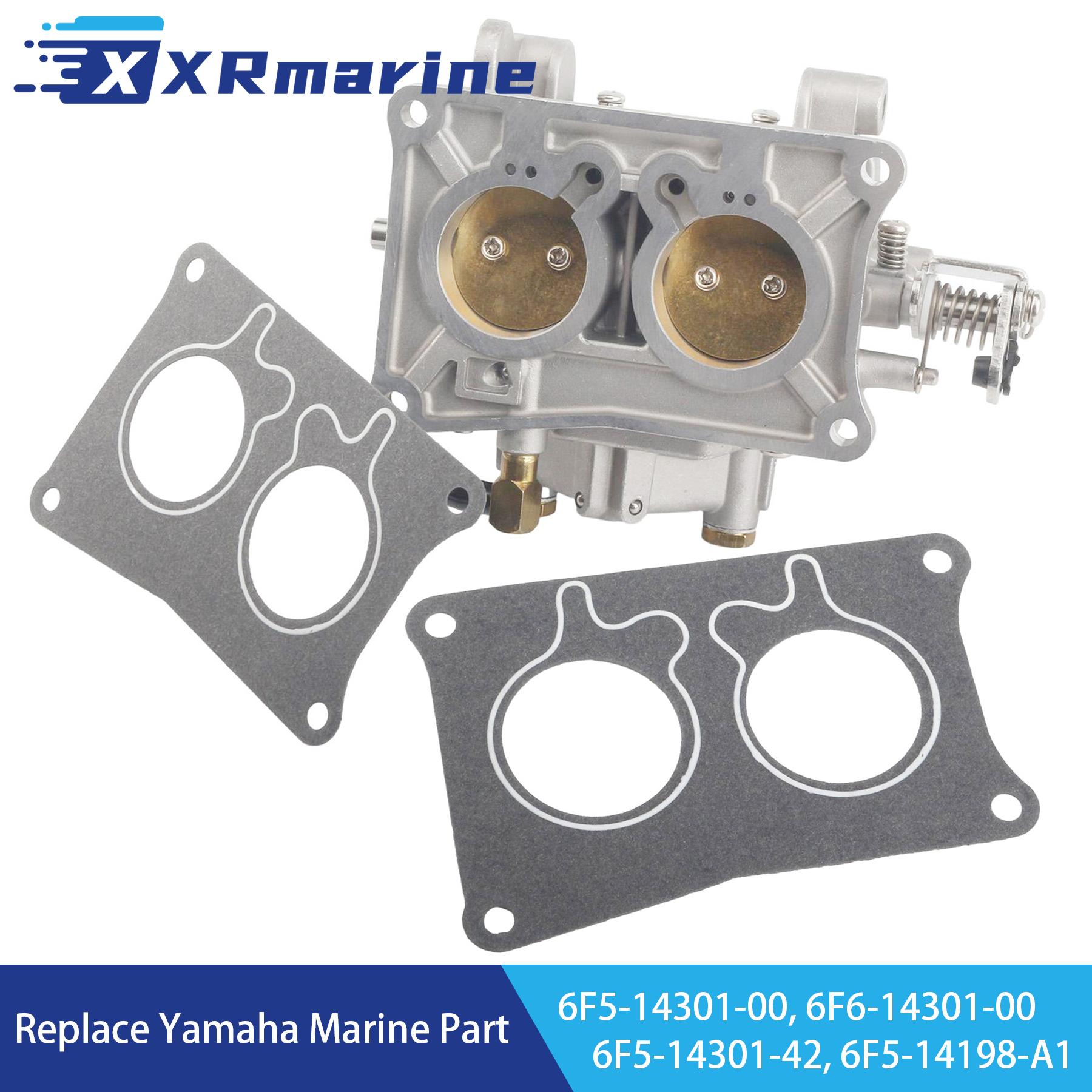 

6F6-14301 Carburetor Assy with Gasket 6F5-14198-A1 for Yamaha 2 Stroke Outboard Engine 40HP E40 6F5-14301-00 6F6-14301-01 6F6-14301 6F5-14198