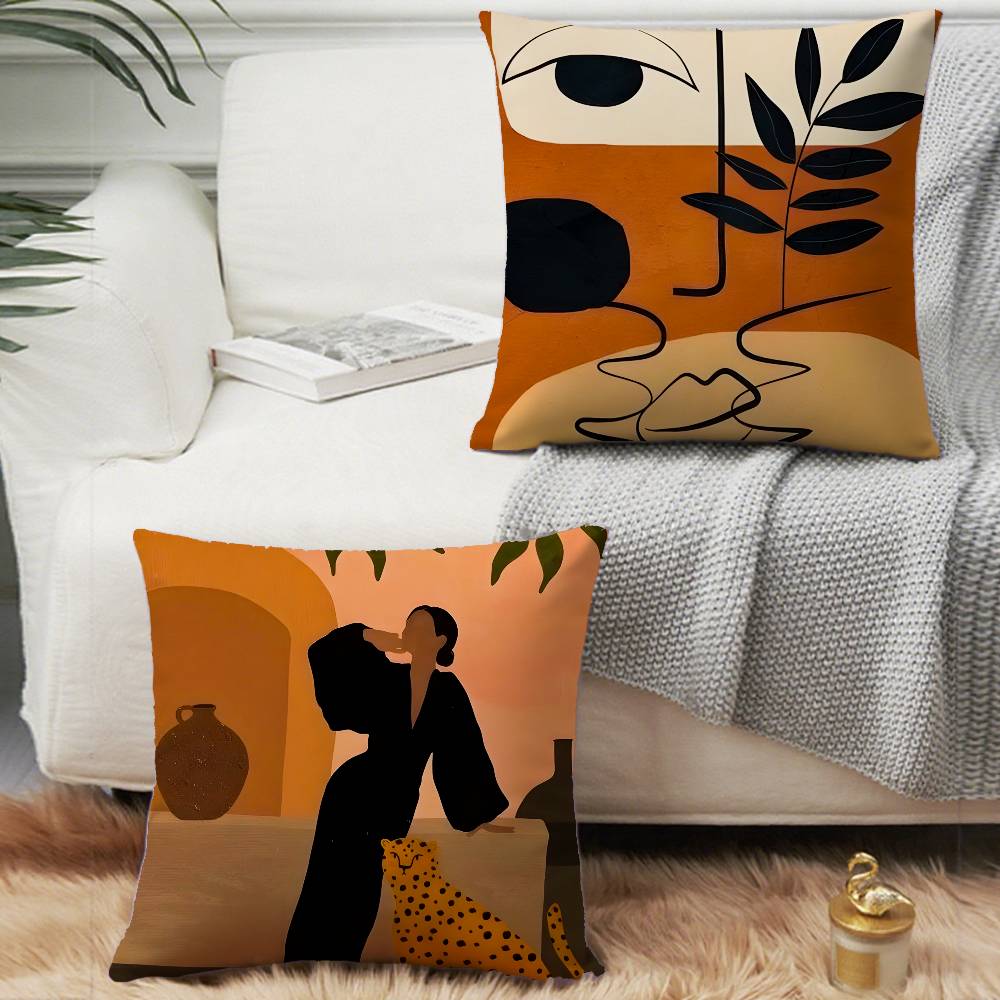 Art Abstract Illustration Pillow Case Home Decor Throw For Sofa Bed Car Room Decor Gift Idea