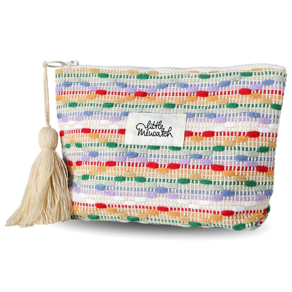 Miucatch Handmade Cosmetic Ethnic Colorful Makeup Pouch with Inner Large Easy To Storage Pouch for Travel and Zippered Storage Pouch, Style, Bag,