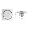 Pop Up Bounce Press-Type Floor Drain Metal Sewer Floor Strainer Useful Shower Foot Floor Drain