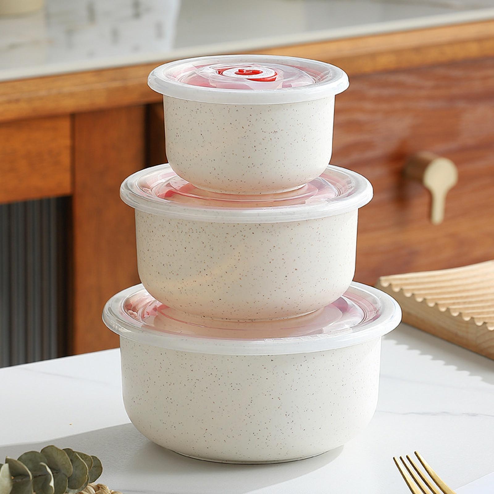 

Food Grade PP Food Storage Container with Airtight Lid Refrigerator Organizer for Vegetables Grains Noodles one size бежевый