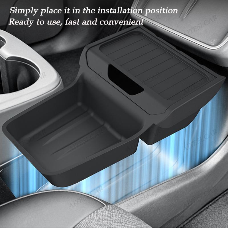 For Tesla Model Y Standard 2025 2026 Center Console Storage Box Center Console Trays Car Storage Box Storage Box Accessories