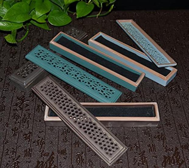 (pont du monde) Incense Stick Holder and Incense Burner Set for Aromatherapy, Zen Meditation, and Buddhist Altar Use (Young LeafGreen)