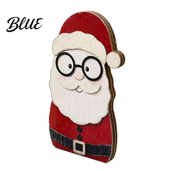Small Wood Christmas Rustic Farmhouse Decor Cute Cat Tabletop Ornaments Wooden Kitty Figurine Creative Stocking