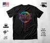 Dragonfly Neon Graphic T-Shirt Black Unisex S-2XL