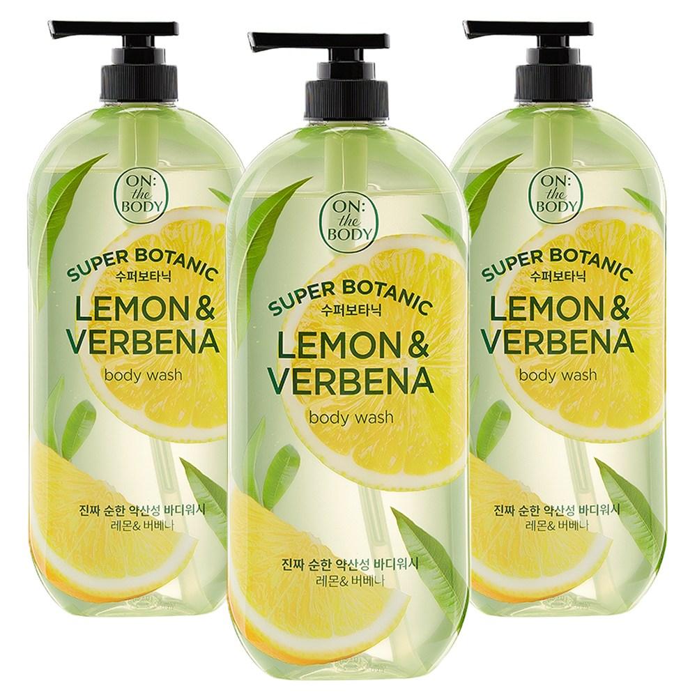 

On the Body Super Botanic Body Wash Lemon & Verbena Fragrance, 900g, 3 units