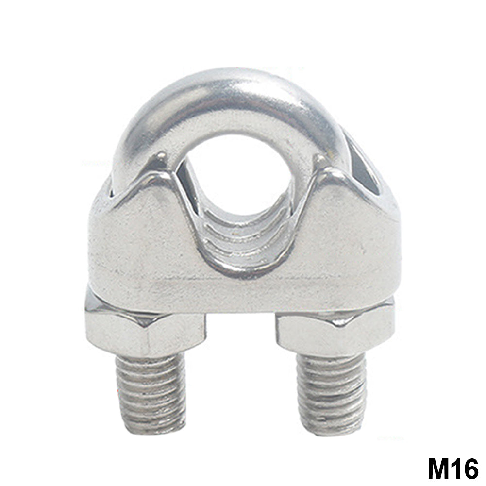 304 Stainless Steel U-type Clamp Wire Clips M2/3/4/5/6/8/10/12/14/16/18mm Rope Clip Bolts Rigging Hardware Clamps Rope Sleeve