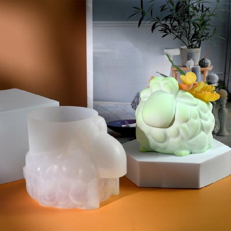 Silikon Handgefertigte Formen Einzigartige Blumentopf Formen Tierform Silikon Sukkulenten Pflanzgefäß Form Bastelform für Blumentopf