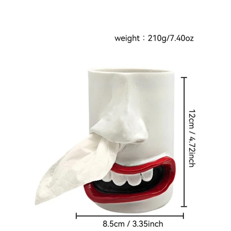 

Креативная полимерная подставка для салфеток в виде носа – Забавная коробка для салфеток в виде лица для стола, тумбочки или прикроватной тумбочки White