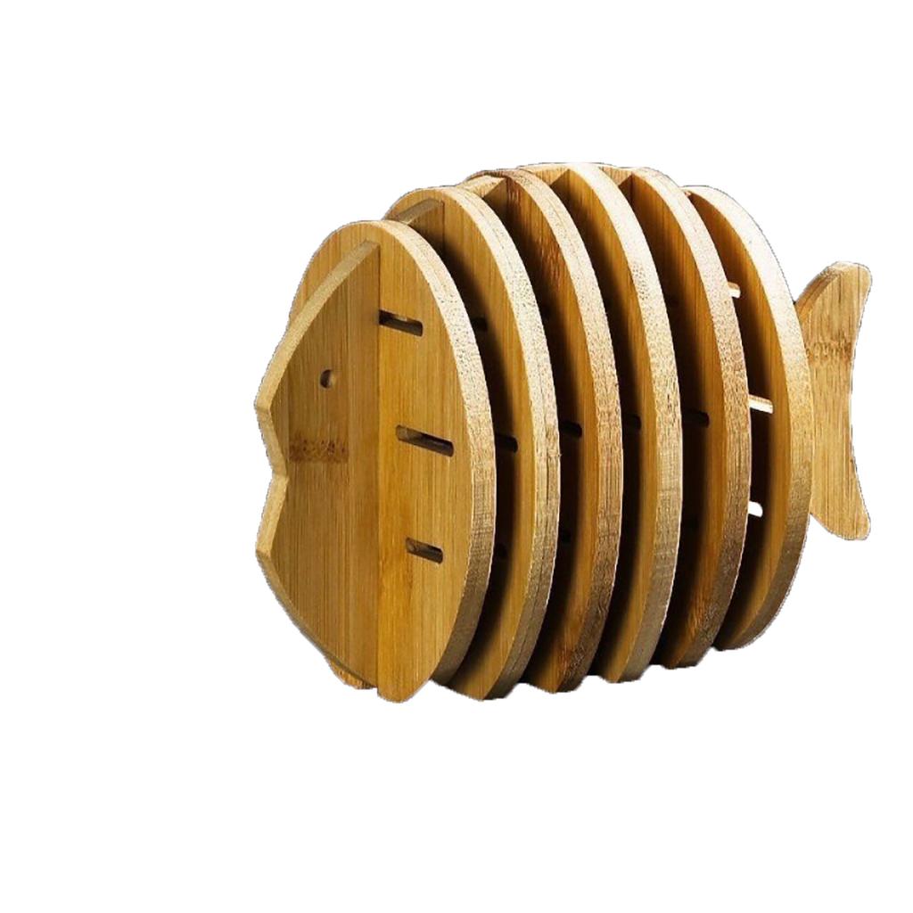 Spliceable 3D Dining Mat, Heat-resistant, Creative Bamboo Hot Mat Tripod, Used for Hot Dishes, Bowls, Teapots, Hotpot