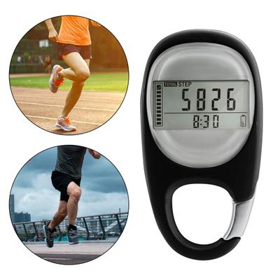 3D Pedometer with Large Digital Display Reset Function Compact Size Latch Hooks
