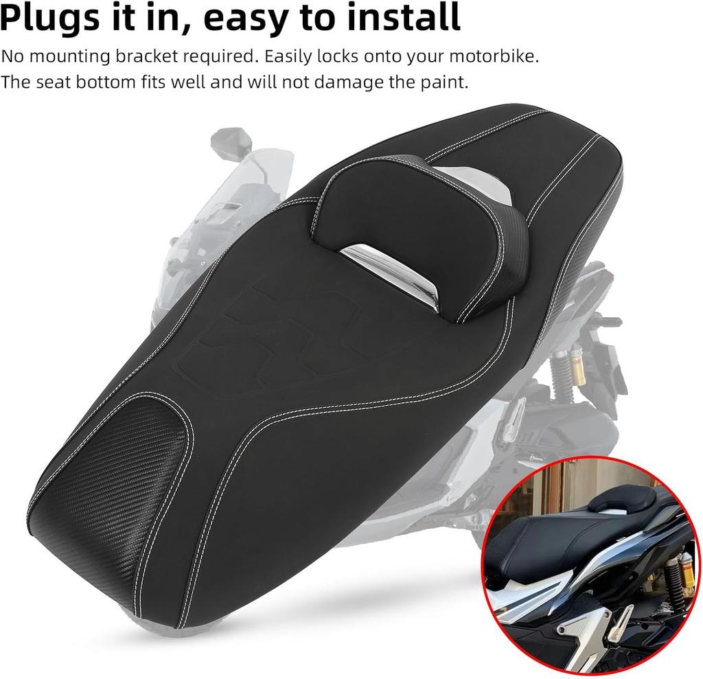 Motorcycle One Piece Seat Shock Absorption Comfortable Front Driver Rear Passenger Seat Cushion ADV160