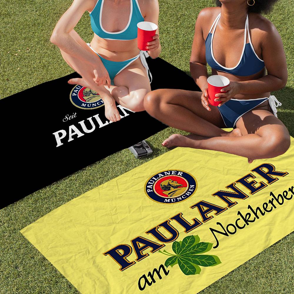 Deutsches Bier Paulaner Mikrofaserdecke Schnell trocknende Strandtücher Übergröße Druck Super saugfähige Poolhandtuchdecke