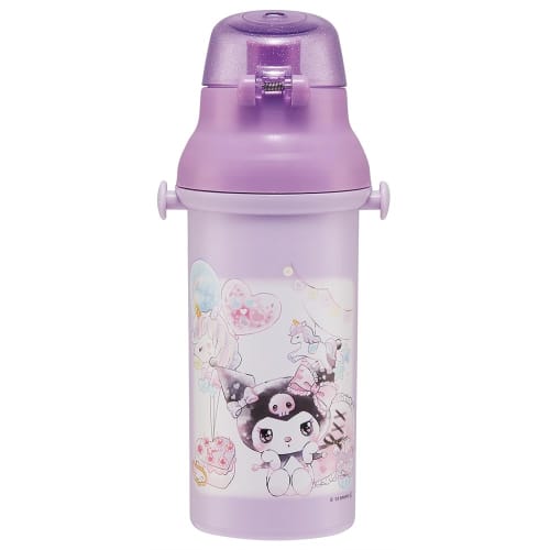 Skater Water Bottle Kuromi Sanrio 480ml Children's Antibacterial Plastic Child Friendly Lightweight Made In Japan PSB5SANAG-A