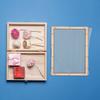 Wooden Deckle Screen 30x40cm Precise Papermaking Mold Frame DIY Paper Craft Mold Mesh for Dried Flower Paper Projects