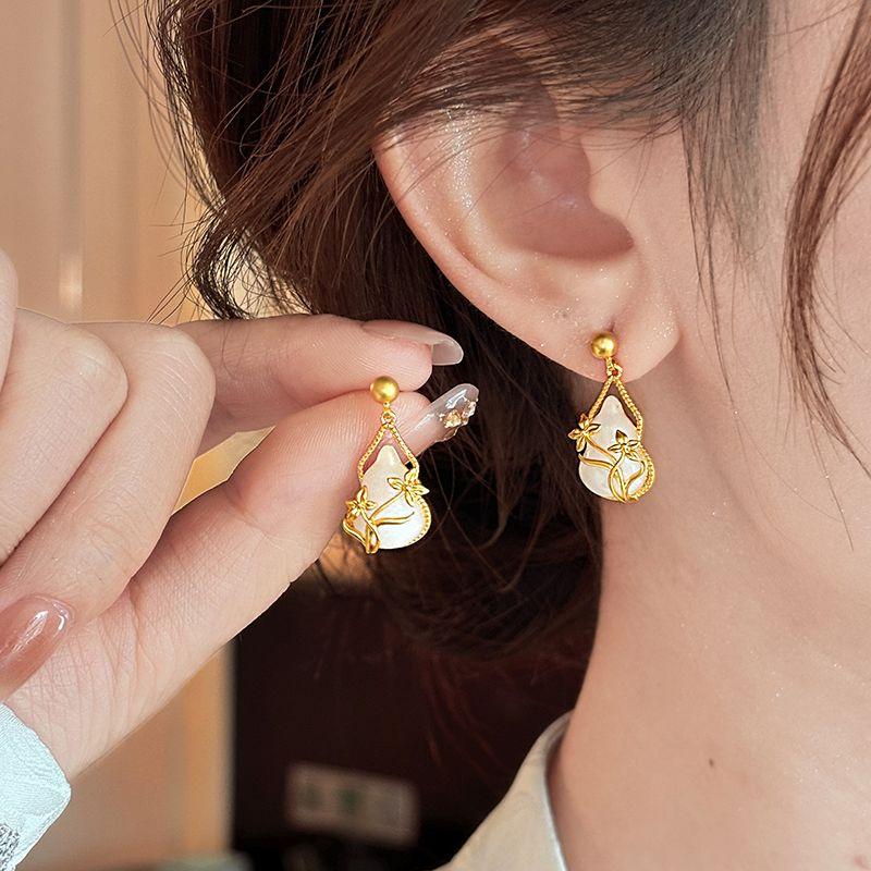 

New Chinese Style Gourd Earrings Eardrops Women s Accessories Ear Studs 2025 New Arrival Best Selling Fancy Cheongsam Earrings
