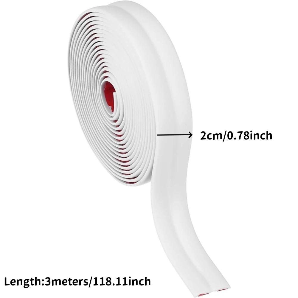 1 Pieza 3 metrosx2 cm Protector de Esquina de Pared Flexible Moldura Recorte Adhesivo de Pelar y Pegar Protector de Pared Tira de Moldura Autoadhesiva