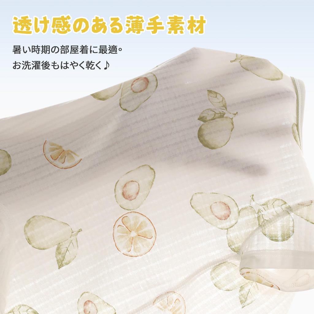 Baby Short Sleeve Baby Front [Volunboy] Clothes, Romper, Boys, Girls, 100% Cotton, Thin, Cool, Clothes, Coverall, Opening, All-over Pattern, Cute,