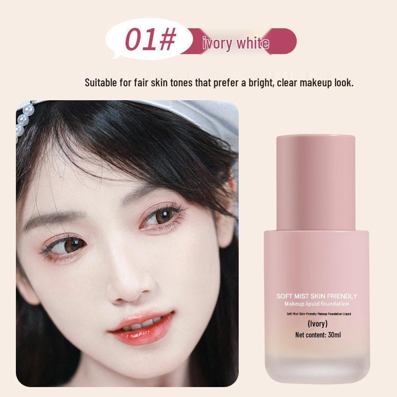 Soft Mist Foundation: Primer, BB Cream, Concealer - Waterproof, Long-lasting, Lightweight, Brightens Skin Tone