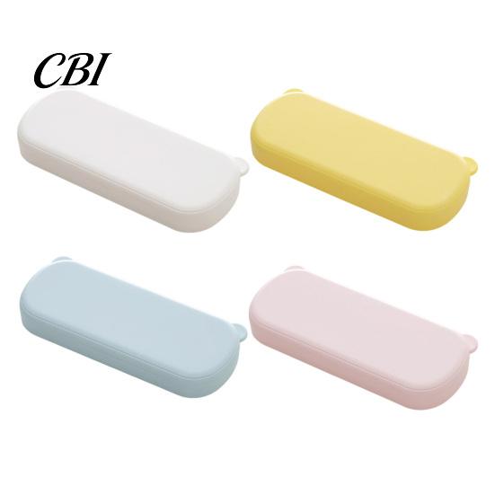 Compartment Pencil Holder Large Capacity Case with Compartments, Macaron Color Plastic Stationery Storage Box Box, Portable Student Pen Bag for School