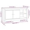 VidaXL Meuble TV Marron miel 103x36,5x52 cm Bois de pin massif 814592