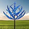 Moderner Harlow Windspinner Rotator Schmiedeeisen Wind Solar Spinner Hof