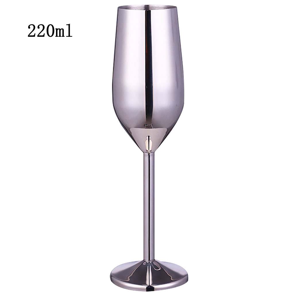 1Pc 500ml Stainless Steel Goblet Champagne Cup Wine Glass Cocktail Glass Creative Metal   for Bar Restaurant Wine Glass