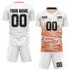 Men’s DIY Short Sleeve Jersey Two Piece Set Athletic Uniform with Geometric Print for Sports Training and Team Activities