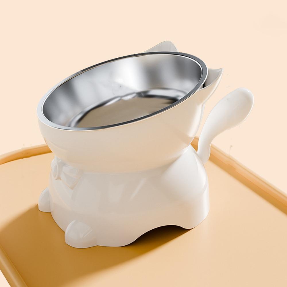 

Anti-spill Neck Protection Bowl Anti-knock Pet Food Bowl Solid Color Water Bowl Outdoor Use