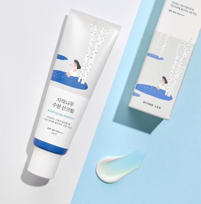 ROUND LAB Birch Moisturizing Sunscreen SPF50+ PA++++ – Hydrating Daily Sun Cream
