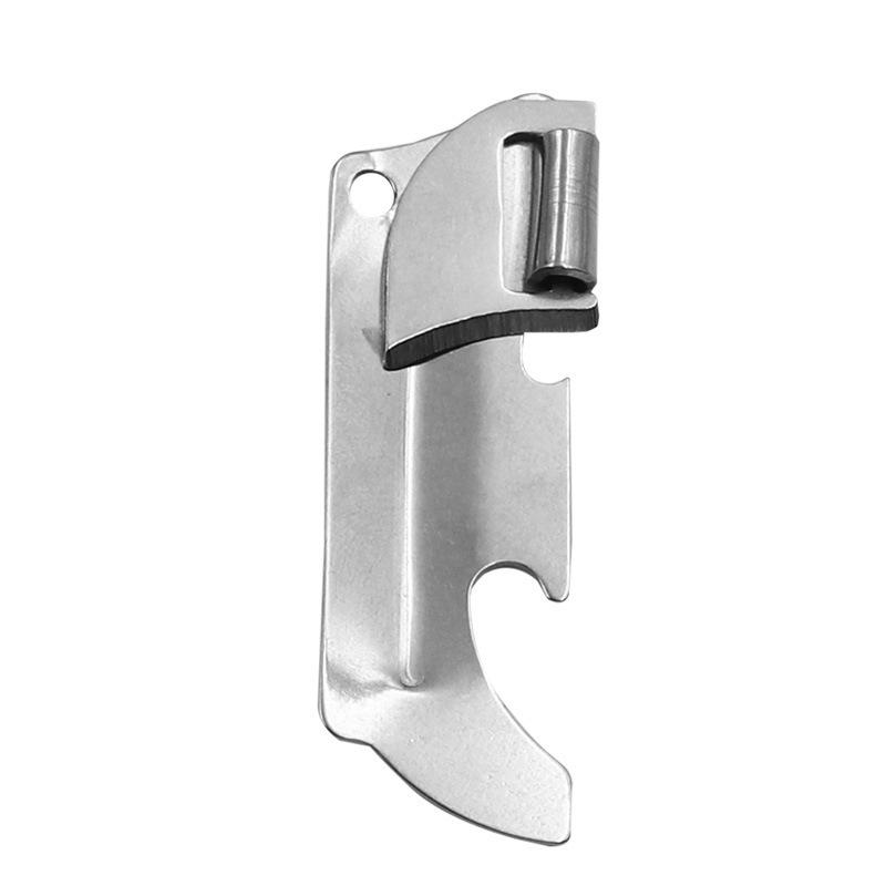 Portable Stainless Steel Multi-Purpose Folding Can and Bottle Opener Gadget