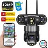 12MP Drievoudige Schermen IP66 Buiten HD Nachtzicht Ai Menselijke Detectie WiFi Bewakingscamera V380 Pro 4G SIM-kaart IP Beveiligingscamera
