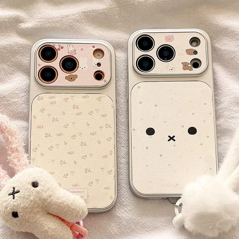 Broken Miffy applies to Apple 17promax mobile phone case iPhone16 new 15 large windows 14 silver edge 13 women 12