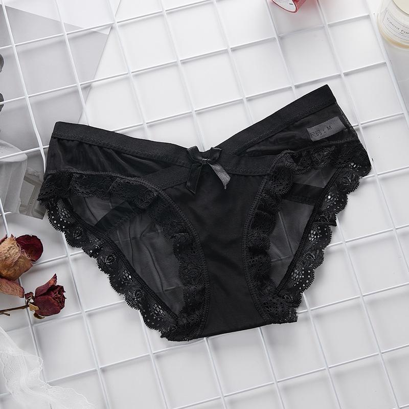 FF3127 See Through Sexy Cheeky Lingerie Women's Underwear Bow Lace Hipster Panty Brief Girls Ladies Panties Lace Women Panties