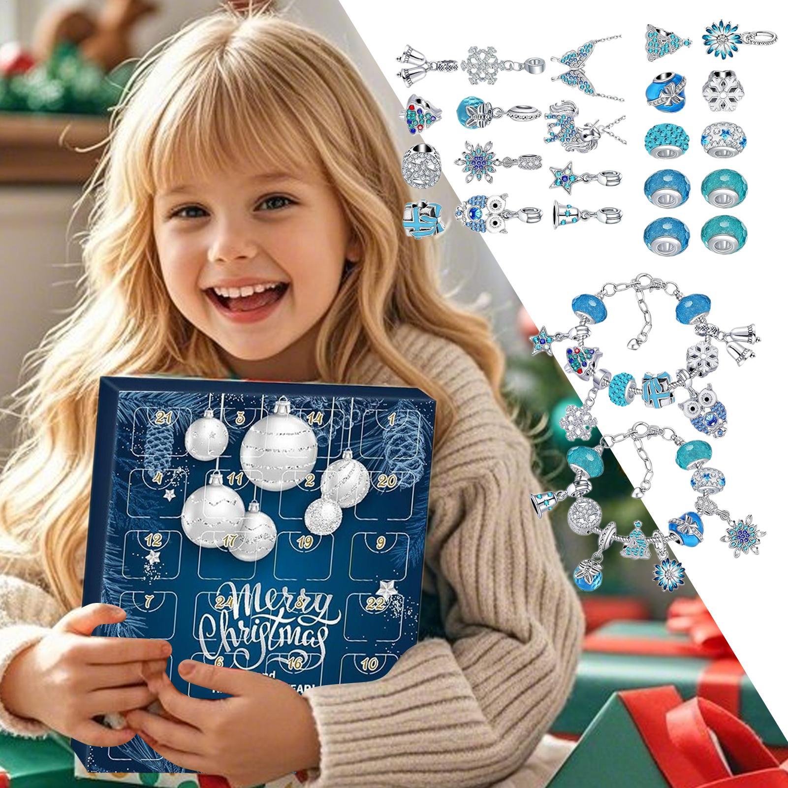 Christmas Calendar Advent 2025 Bracelets Kit Christmas Teen Calendar Halloween Xmas Gift for Holiday Birthday Valentines single attribute
