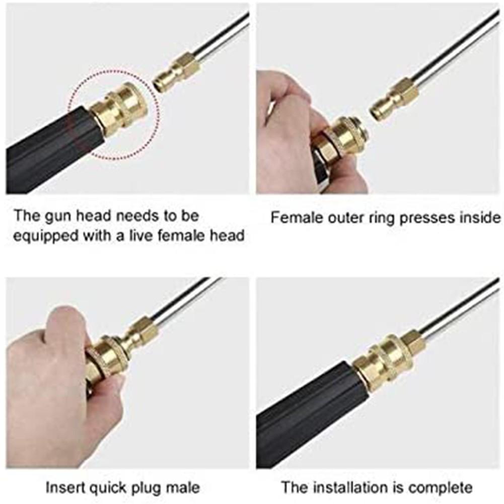 30° /90° /U-Shape Pressure Car Washer Angled Lance Extension Spray Wand Nozzle