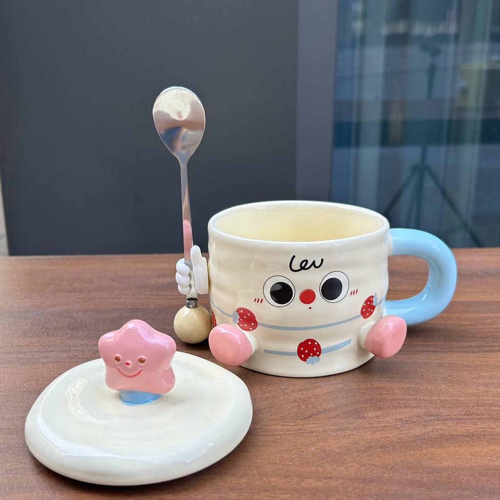 Creative Water Cup Holiday Gift Mug Gift Cup for Best Friends Girlfriend Practical Cake Ceramic Cup