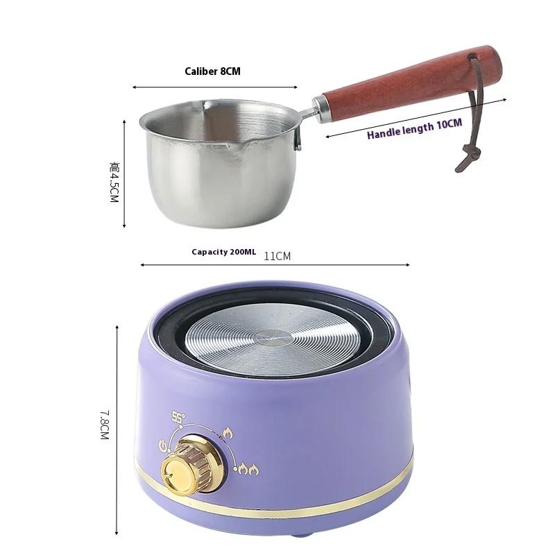 New DIY Tool Wax Bottle Sugar Butter Melting Pot Heating Furnace Insulation Hot Milk Stainless Steel Mini Melting Wax Pot