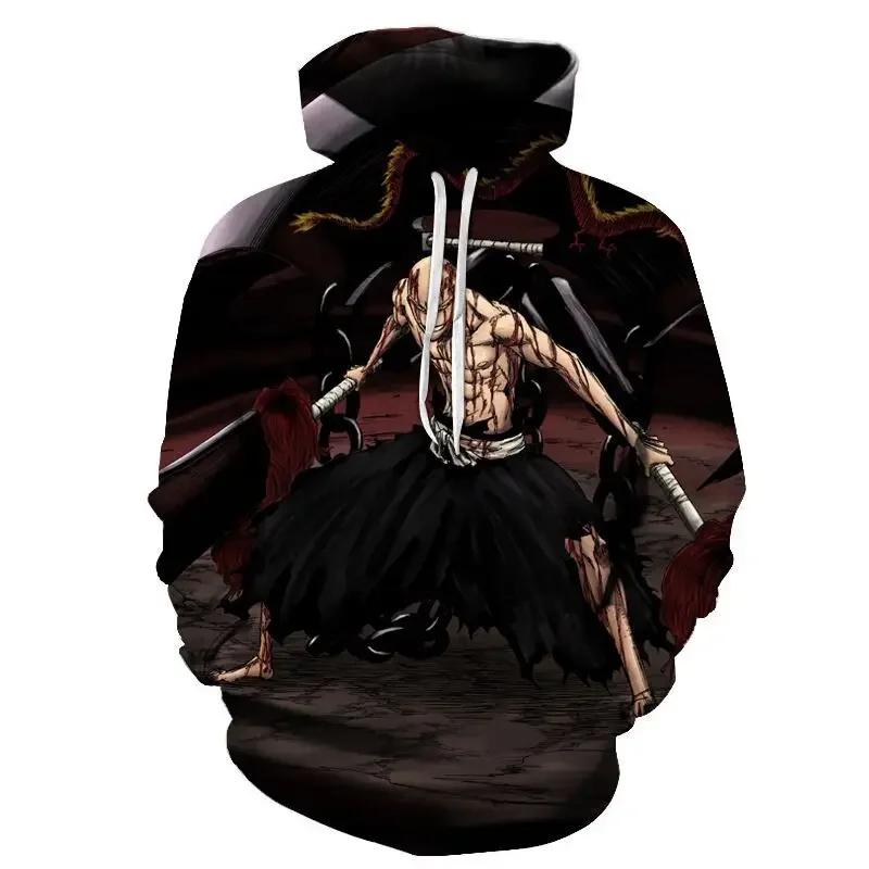 Men/Women Casual Streetwear Pullover Hip Hop Hoodie Unisex Fashion Tops Anime Style Hoodies Bleach 3D Printed Hooded Sweatshirt