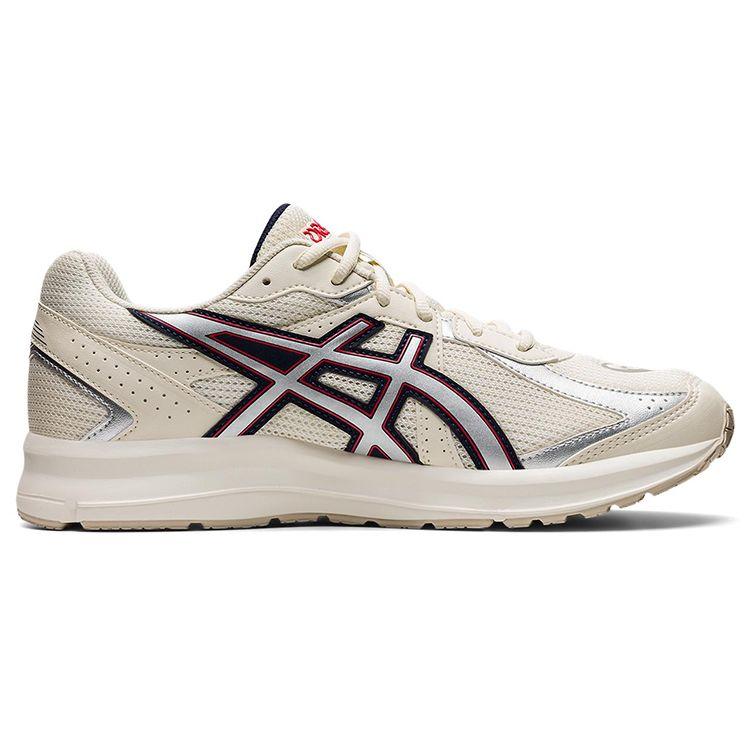 Asics Jog 100S Bağcıklı Alçak Üst Koşu Ayakkabısı Erkek spor ayakkabı Off-White Gümüş 1201A432-200