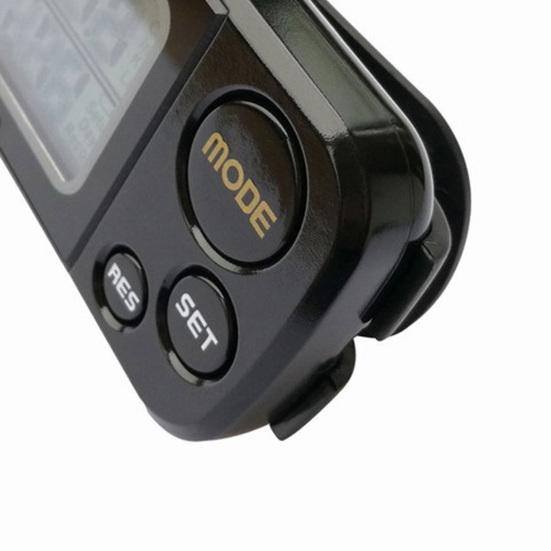 Podomètre 3D de marche avec clip et cordon Mémoire 30 jours Compteur de pas simple avec affichage LCD Suivi d'activité précis pour hommes et femmes