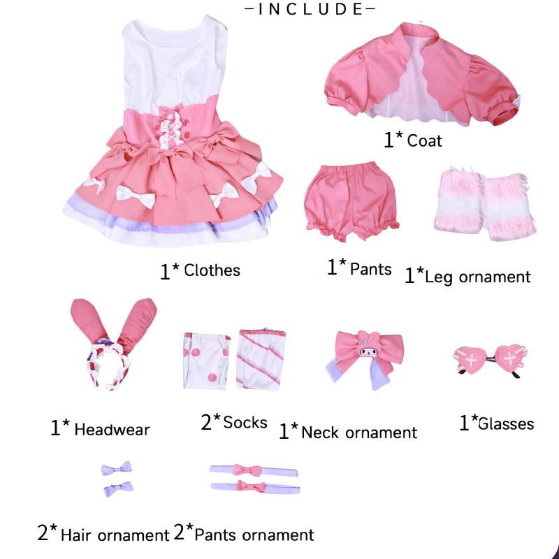 

V Sanrio Identity Emma Woods Cosplay Costume Cos Derss Outfit Games Polyester M