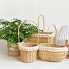 Handcrafted Anti-Rattan Flower Basket - Perfect for Fresh Flowers, Succulents, or Gifts.