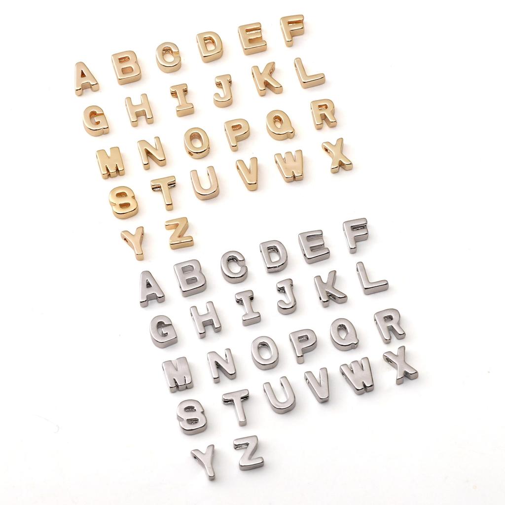 Mini Ciondolo Lettera Inglese in Rame per Creazione Gioielli Fai da Te Componenti Accessori