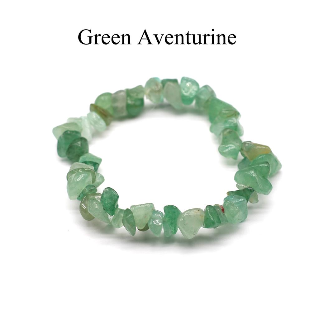 Reiki Healing Crystal Gravel Stretch Bracelet, Bohemian Energy Natural Stone Gemstone Bracelets for Women Men Christmas Halloween Jewelry Gifts 6-7mm