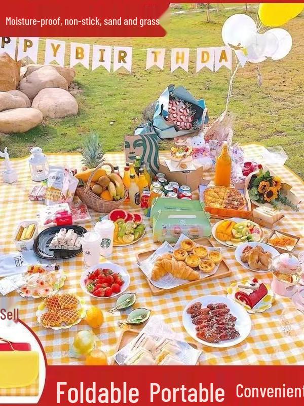 Tragbare feuchtigkeitsfeste Picknickmatte - Ideal für Camping, Outdoor-Veranstaltungen und Frühlingsausflüge