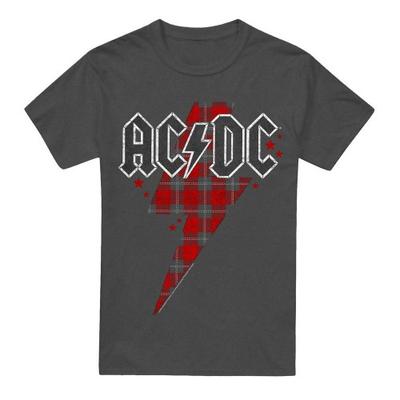 AC/DC Unisex Adult Plaid Bolt T-Shirt