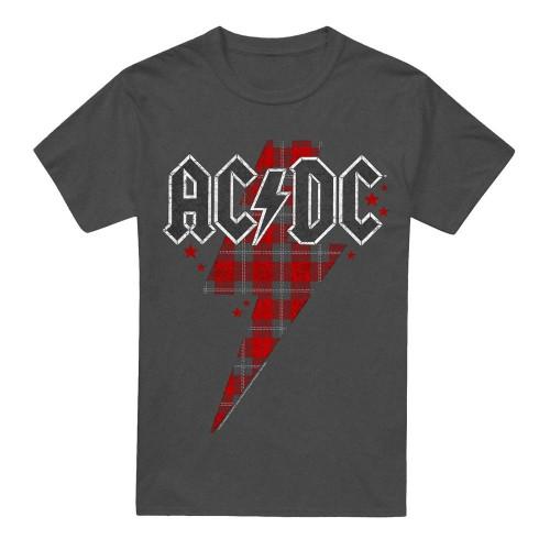 AC/DC Unisex Adult Plaid Bolt T-Shirt