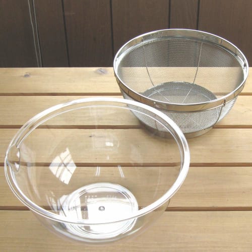 [.co.jp Exclusive] Nagao Bowl Heat-Resistant Cook Bowl, 27cm, 4500ml, and Colander Set, Made in Japan