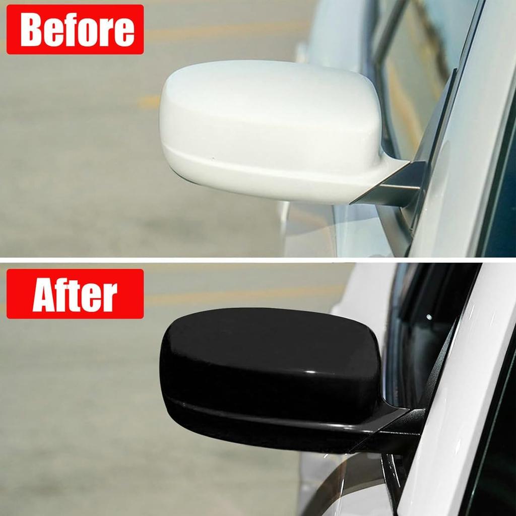 1Pair Door Side Mirror Covers Caps Fit for 2011-2014 Chrysler 200 for 2011-2018 Chrysler 300 Glossy Black Mirror Cap Covers (Not Replacement)